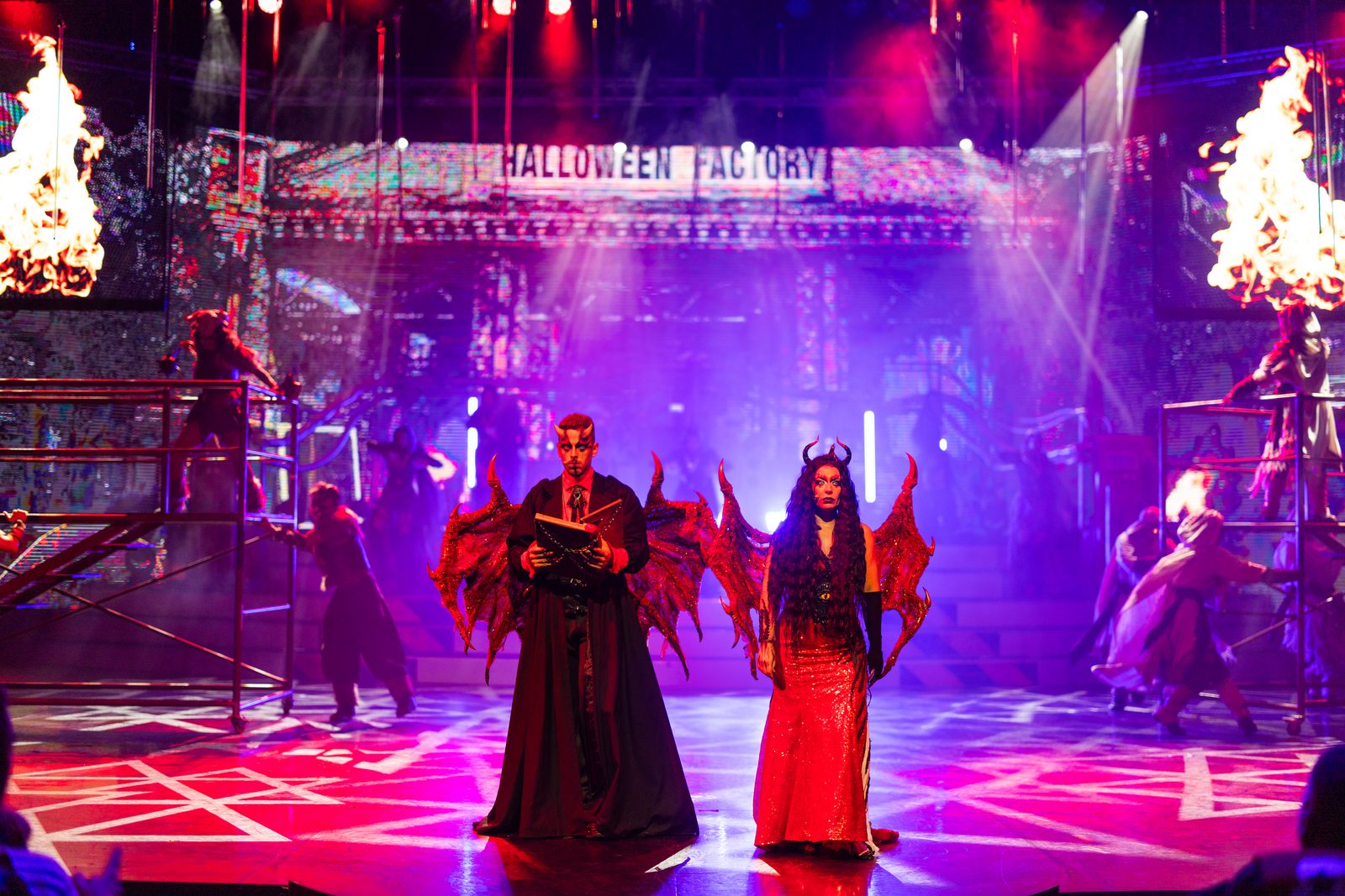 Halloween-Nachtshow im Park
