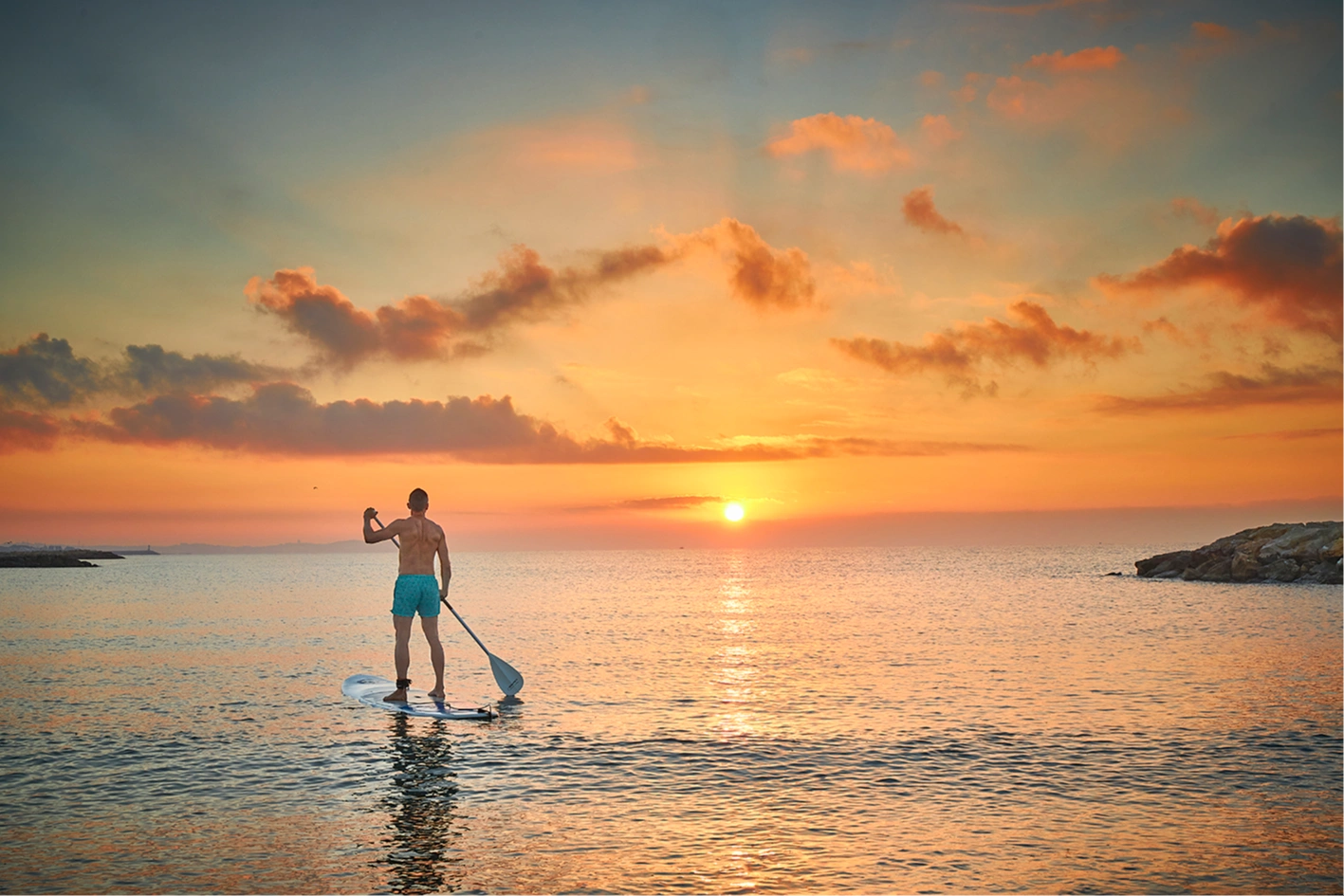 paddlesurf en playa de cambrils