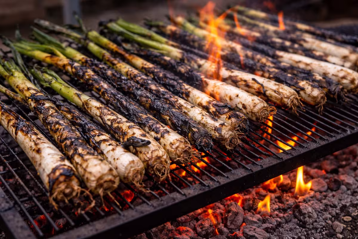 Calçots preparats per compartir una calçotada